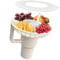 Snack Tray for Stanley Cup 40oz with Lid, Silicone Snack Bowl with 4 Compartments, Perfect Stanley Quencher Accessory for Car, Movie Nights & Outdoor Adventures (Cream)
