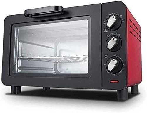 oven mini oven air fryer oven Countertop Convection Toaster Oven Baking Pan Broil Rack Rotisserie Fork and Removable Crumb Tray Slice Oven Toaster 15L Mini Ovens Toaster Oven Air Fryer, (Color : Roj