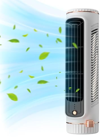 Turmventilator - Tragbarer ventilator Leise Mit 3 Geschwindigkeiten | 21x8x6 CM | Desktop Turm Kühlventilator, Für Zimmer, Schlafzimmer, Büros