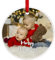 Personalised Photo Christmas Decoration | Christmas Tree Decorations Baubles | Customised Ceramic Ornaments Xmas Tree | Gift for Family & Friends | Custom Image & Text | Ribbon & Gift Bag Included