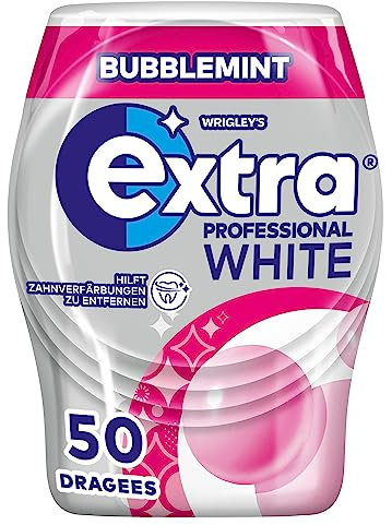 Extra Professional White Kaugummi, Bubblemint, 50 Dragees (Packung mit 12)