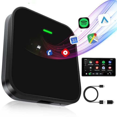 Android Auto Wireless Adapter Android Auto Dongle für OEM kabelgebundene Autos Convert Wired to Wireless Android Carplay Low Latenz & Stabilität, unterstützt Android 11+