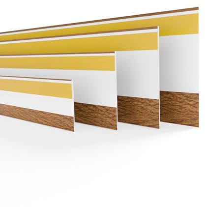 DQ-PP FENSTERLEISTE – 10m Länge – 60mm Breite – 1,5mm Stärke – Eiche Gold – Flachleisten Kunststoffleisten Profileleisten Abschlussleisten