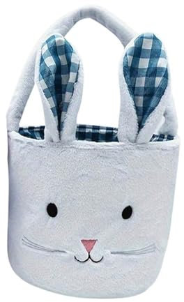 Osterhasen Taschen,Osterkörbchen Osterkorb mit Ohren,Osterhasen Korb Taschen,Gut Osternest Korb Ostertasche Hase Ostereiersuche für Kinder Ostergeschenk (Blau)