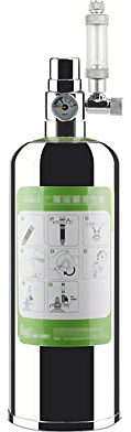 CHENTON Kit de sistema generador de CO2 de 1 litro, sistema generador de cilindro de acero inoxidable de CO2, kit de reactor de dióxido de carbono para plantas y acuarios