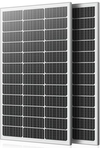Panneau solaire monocristallin 240W avec cadre en aluminium haute efficacité, technologie SMBB, module photovoltaïque pour batteries, bateaux, mobil-homes, abris de jardin, maisons (120 W x 2)