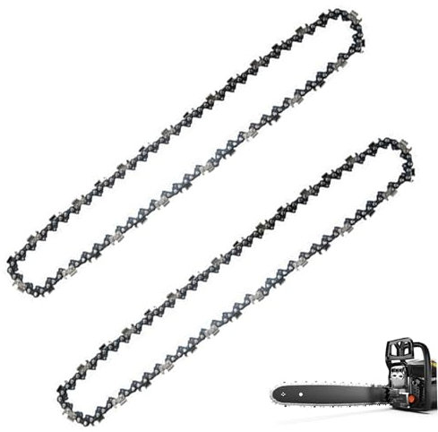 Cadena de motosierras de 2 piezas, cadena de motosierra de metal de 14 pulgadas con cuchilla incisiva, corte rápido y ahorro de mano de obra para cortar árboles y madera