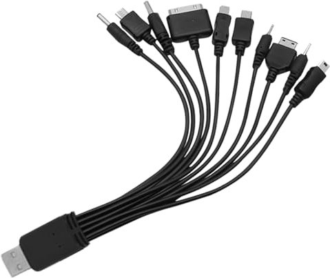 Micro Usb Charger 10 In 1 Multi Charger Cable Charging Cables for Multiple Devices, for lightning, nokia psp charger old samsung charger iphone 6 7 8 9 10 11 12 13 14, universal phone charger