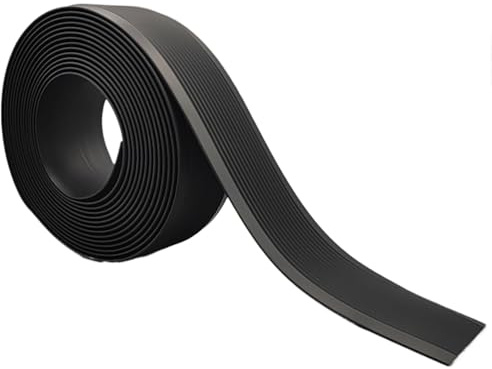 HAGJII Pvc Anti-Slip Floor Transition Strip Self-Adhesive Seamless Floor Divider Threshold Strip for Hardwood, Tile & Laminate Floor Divider Strip(100MM_BLACK)