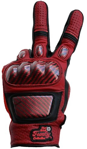 Mycl Turell Motorradhandschuhe Funky Collection Leder - Motorradhandschuhe Herren aus Echtleder - Motorrad Handschuhe Herren - in vielen bunten Designs - Stylisch & Sicher