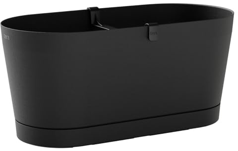 TeraPlast™ Pflanzgefäße Vega Ash anthrazit 40 cm - Kunststoff