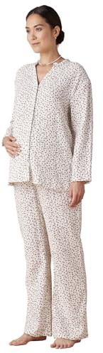 ENVIE DE FRAISE Pyjama Grossesse 2 Pièces en Gaze de Coton Fleurs écru 42