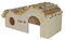 Elmato 10391 Naturwellenhaus Schlafhaus mit Naturstäbe, Meerschweinchen, 45x21x22cm