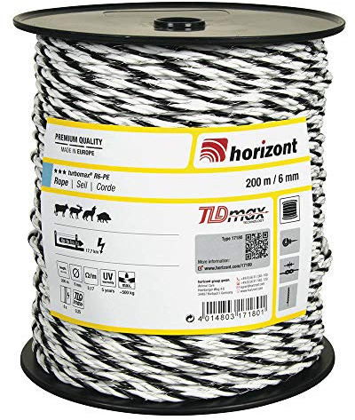 Horizont 17180 Weidezaun Seil Turbomax R6-PE UV-beständig