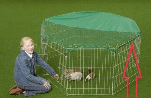 VivaPet Schutzabdeckung für verzinkte Laufgehege, dient als Sonnenschutz, für 6-eckige Laufgehege von VivaPet/Trixie/Bunny Business mit 122 x 122 cm, 8-eckige mit 140 x 140 cm oder rechteckige mit