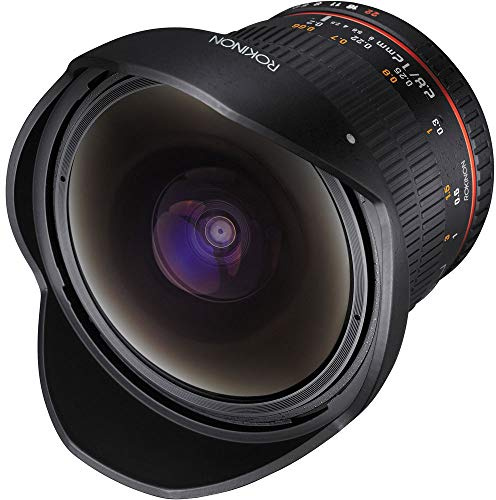 Rokinon 12 mm F2.8 Ultra Wide Fisheye Objektiv für Canon EOS EF DSLR-Kameras – Full Frame kompatibel