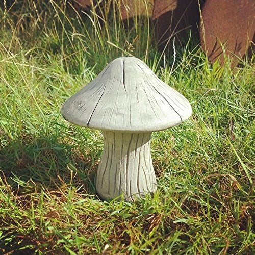 Four Seasons- Outdoor Garden Mushroom Ornament Grey Stone freestanding Toadstools Mushroom