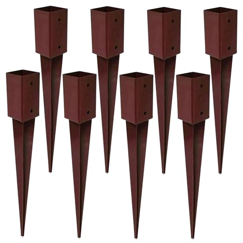 Garden Mile 8pkFence Post Spike 750mm x 75mm Heavy Duty Metal Post Holders