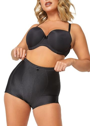 Yours Curve Medium Control High Waisted Full Briefs - Women's - Plus Size Curve Black