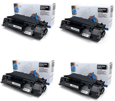 4X Kompatibel Toner als Ersatz für HP Q5949A Q7553A für Laserjet 1160 1320 1320N 1320NW 1320TN 3390 M2727NF M2727NFS P2014 P2015D P2015DN P2015N Schwarz