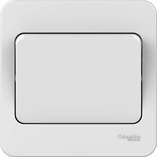 Schneider Electric Lisse White Moulded - Single Wide Rocker 2 Way Light Switch, 10AX, GGBL1012W, White, Pack of 10