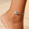 Yienate - Bracelet de cheville bohème avec pendentif en forme de tortue - Pour la fête des mères, l'été, la plage, les pieds nus, les pieds pour femmes et filles - Argent