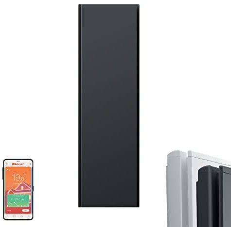 ICON Vertical Electric Radiator Infrared Panel Wall Heater (Anthracite, 1500W)