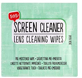Legami - Sos Screen Cleaner, 15 x 13 cm, 12 einzeln verpackte Tücher, zum Reinigen von Bildschirmen, Brillen, Computer, TV, Fotoapparaten und Smartphones
