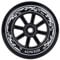 AOWISH Speed Inline Skate Wheels 88A 90mm 100mm 110mm Outdoor Speed Skating Schuhe rad mit Kugellager ABEC-9 und Skates Spacer (schwarz, 90mm (Set von 3)