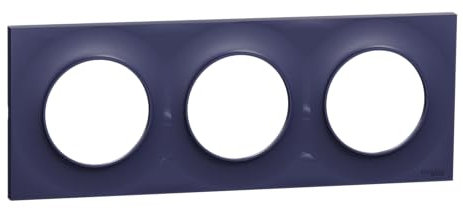 Schneider Electric - Odace Styl, plaque Cobalt 3 postes horiz./vert. entraxe 71mm - S550706