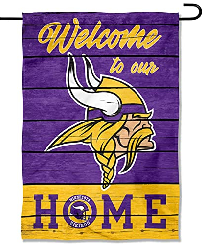 WinCraft Minnesota Vikings Welcome Home Decorative Garden Flag Double Sided Banner