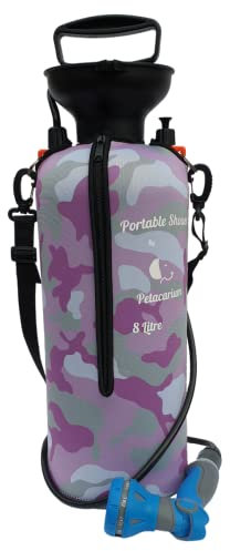 Petacarium Insulated Portable Shower (8 Litre, Sunset) for Dogs, Camping, Paddleboarding, Muddy Walks