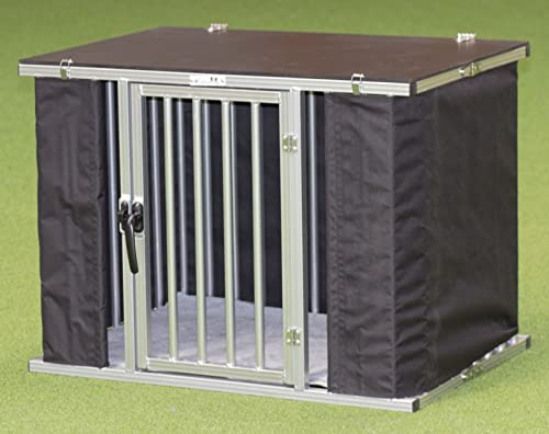 Callieway Faltbare/Klappbare ALU DOGBOX/Hundebox/Transportkäfig klappbar (Medium)