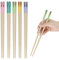 loopki Fiberglass Chopsticks, Reusable Chopsticks Set Dishwasher Safe, 5 Colors Chop Sticks with Non-Slip Design (Yellow)