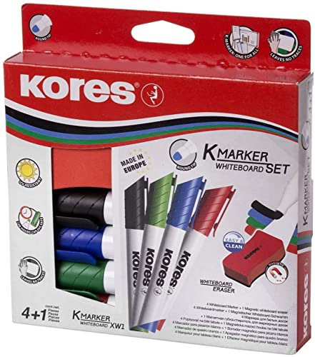Kores Magnetischer Whiteboardschwamm, 110 x 55 x 20 mm (Marker Whiteboard Set)