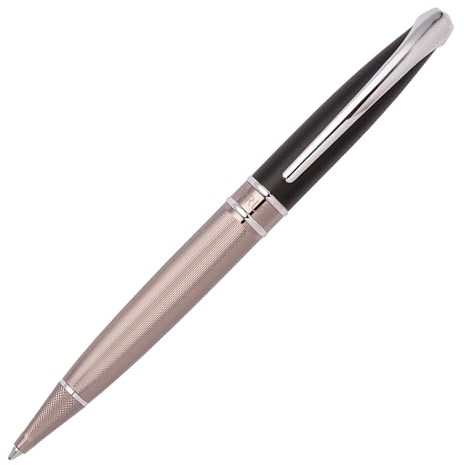 Cerruti 1881 Kugelschreiber Austin Diamond Schwarz/Rosegold | Ikonisches Schreibgerät | Blaue Tinte | Geschenkbox
