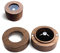 Mamiddle Walnuss Holz Ring Box Samt Soft Interieur Halterung Ohrringe Schmuck aus Holz Präsentation Box Fall für Vorschlag Verlobung Hochzeit Zeremonie(Zirkel-Fenster)