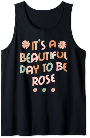 Rose Personalisierter Name Beautiful Day Rose Geburtstag Tank Top