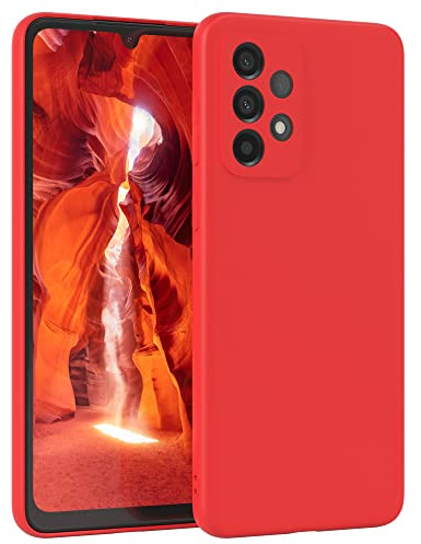 EAZY CASE - Silikonhülle für Galaxy A33 5G Hülle Silikon Case Rot weich stoßfeste Handyhülle Schutzhülle mit Kameraschutz Dünn Premium Schutz Cover TPU Phone Bumper in Mattrot