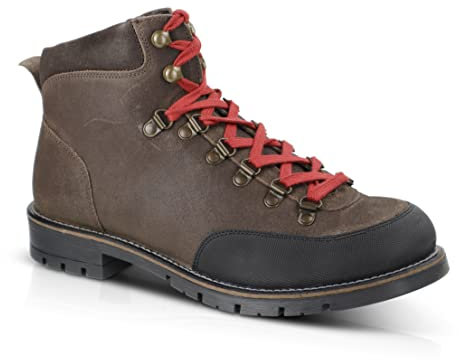 Silver Street London Men's Park Suede Ankle Lace up Boot, Brown, 10