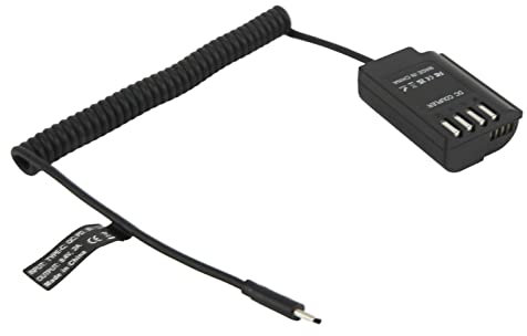 DMW DCC17 Dummy Battery, Type C to DMW BLK22 Dummy Battery DC Coupler, USBC QC PD Fast Charging 9V 12V Power Adapter for Lum S5 DCS5 DCS5K GH5M2 GH6 Digital Camera