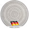 DomDeco In- und Outdoor-Teppich Rund - 160x160cm - Stilvoller Teppich für Innen- und Außenbereich - Grau-Beige