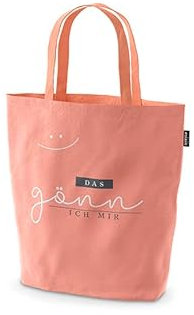 La Vida Shopper mit Aufdruck Gönn ich Mir in der Farbe Rosa aus Baumwolle in der Größe 30x14x42 cm, 3993531