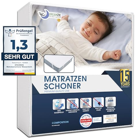 Dreamzie Matratzenschoner 70x200 cm Wasserdicht Oeko-TEX Zertifiziert - Atmungsaktive Matratzenauflage
