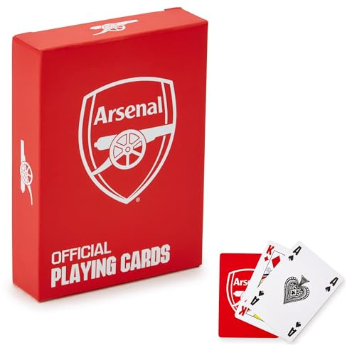 The Gift Scholars Officially Licensed Arsenal FC Playing Cards - Standard 52-Card Deck Card Game for Gooners of All Ages