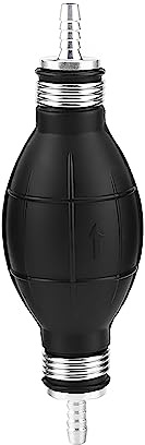 Glomora Handpumpe Benzin, Rubber Fuel Primer, Black Fuel Primer Bulb, Vakuum-Handpumpe Für Benzin-Diesel-Transfer, Geeignet Für Schiffsmotoren Und KraftstoffleitungsgröÃŸen(6mm)