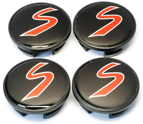 SANSHAOS 4 Pièces Cache Moyeux pour Mini Cooper 54mm,Enjoliveurs Centre de Roue Caches Emblème Cache Moyeux de Roue Voitures Enjoliveurs Décoratifs Accessoires