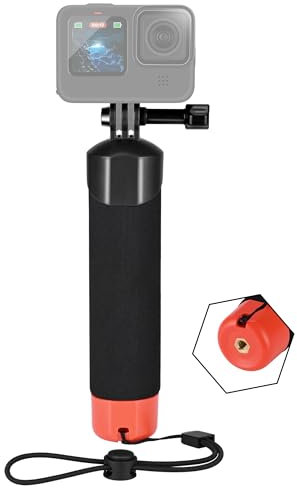 Perche Flottante pour GoPro, Poignée Flottante Etanche pour GoPro Hero 13/12/11/10/9/8/7/Max, DJI Osmo Action 5 Pro/4/3, Insta360 Ace Pro, AKASO EK7000/V50X et Autres Caméras d'action