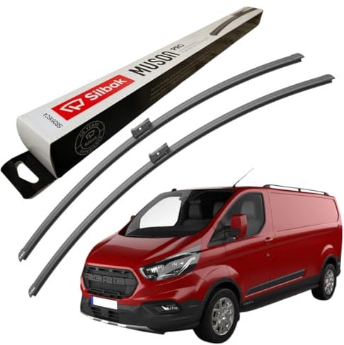 Silbak Windscreen Wipers, fits for FORD TRANSIT CUSTOM (2012 ONWARDS) Front Wiper Blades, 750mm/700mm