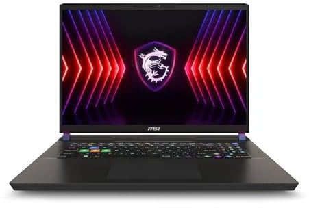 MSI Vector 17 HX A14VGG-218UK 17 Gaming Laptop | 240Hz Quad HD+ IPS Display | Intel Core i9-14900HX | 32GB DDR5 5600MHz RAM | 1TB SSD | Nvidia GeForce RTX 4070 8GB GDDR6 | Black